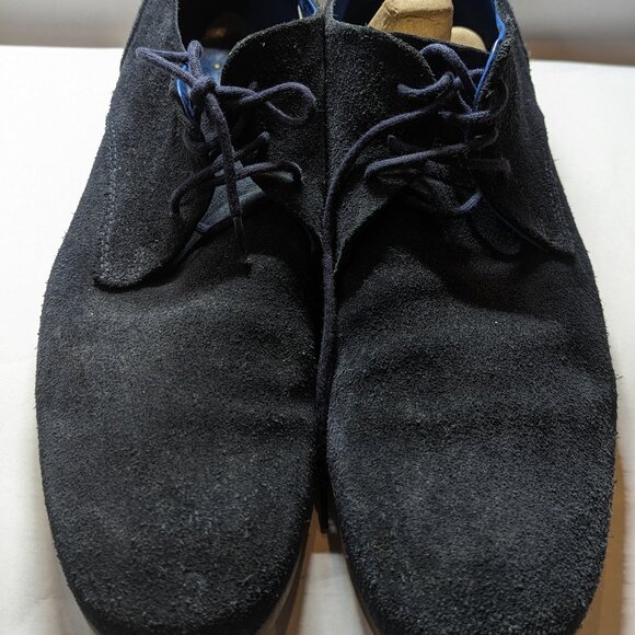 CBC Radio Fluevog Blue Suede - Picture 2 of 8